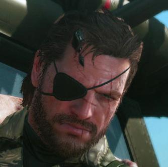 Snake helps Kaz off of a chopper in Metal Gear Solid V: The Phantom Pain