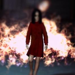 Creepy girls don't look at explosions.