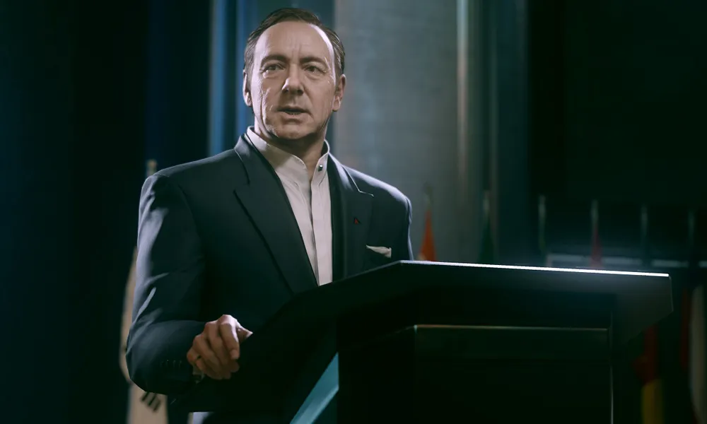 Kevin Spacey wows the crowd with his impersonation of Kevin Spacey.