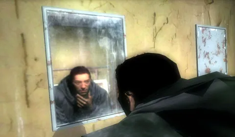Must...not...punch...reflection!
